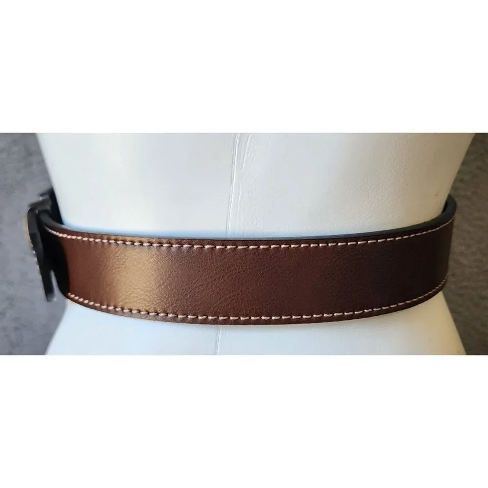 Levi's‎ Reversible Brown & Black Synthetic Leather Belt Size Small 30 - 32